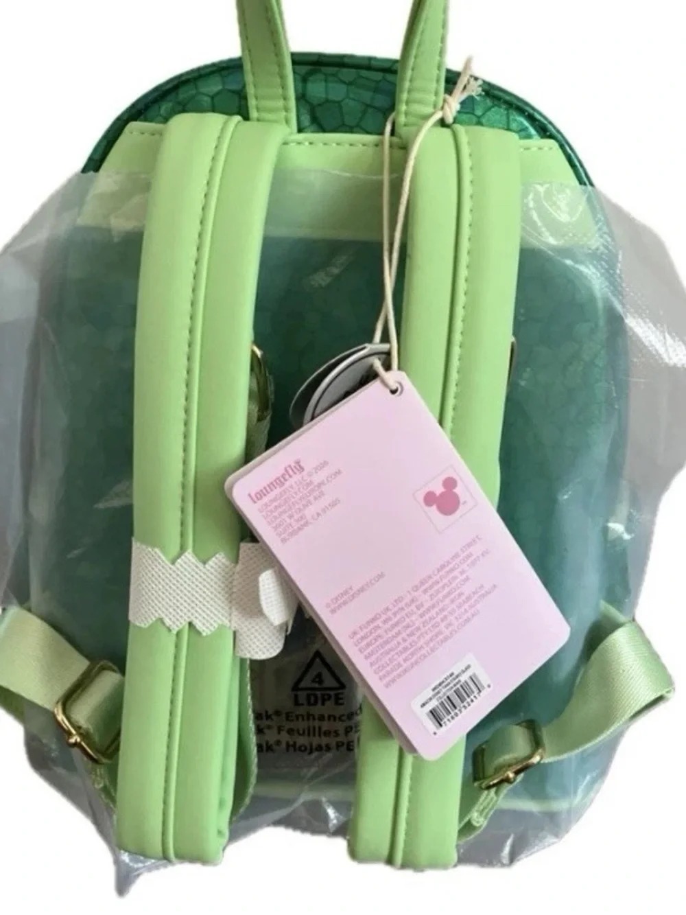 Loungefly Disney Princess and the Frog Tiana Stained Glass Mini Backpack NWT